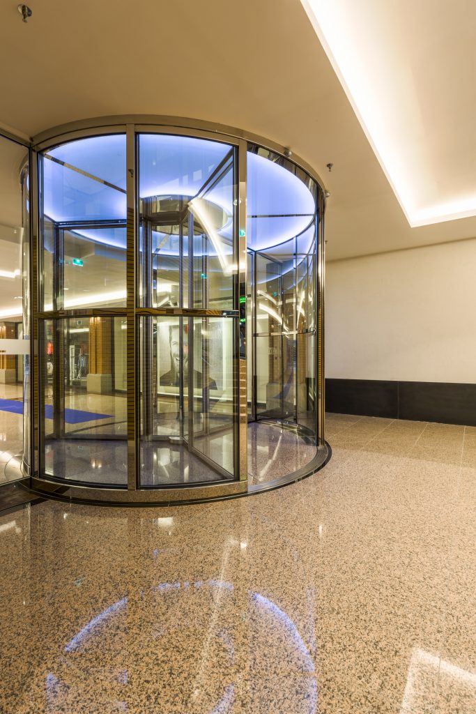 Fireproof Revolving Door Article In FC&A | Bauporte Design Entrances